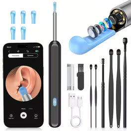 Limpiador de Oídos Visual HD + Accesorios y cargador